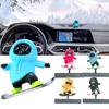 Car Decor Cute Sliding Skateboard Bear Ornaments Car Center Console Ornaments Creative Dashboard Accessories Gifts
