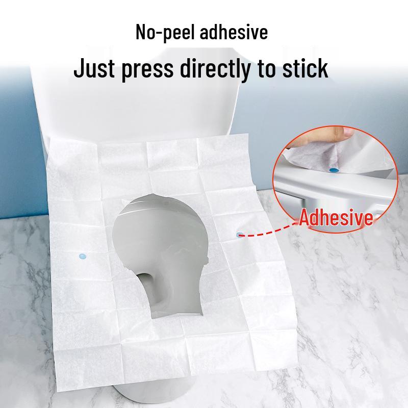 Couvre-siège de toilette jetable portable hydrosoluble - Usage transfrontalier