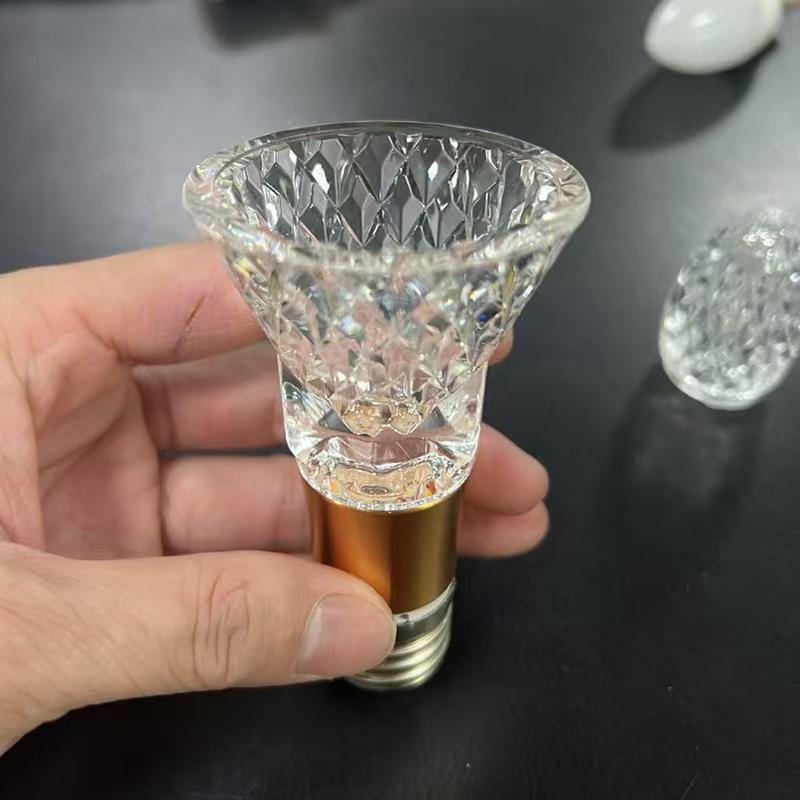 1Pcs E27 Holder Mini Pendant Light Acrylic Crystal Led Bulb Chandelier Fairy Lamp For Bedroom/Kitchen Decoration