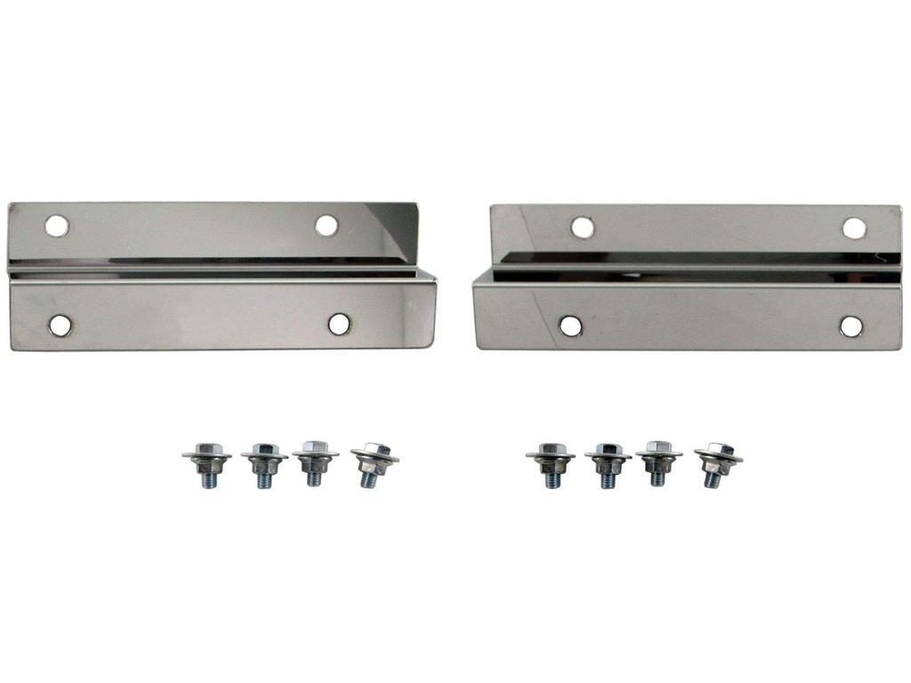 BRIGHTZ NT100 Clipper DR16T Super Mirror Finish Stainless Steel Plated Rear Mud Flaps with Extension Stays 2PC DR16 DR R16 16 NT100 Clipper Truck NT