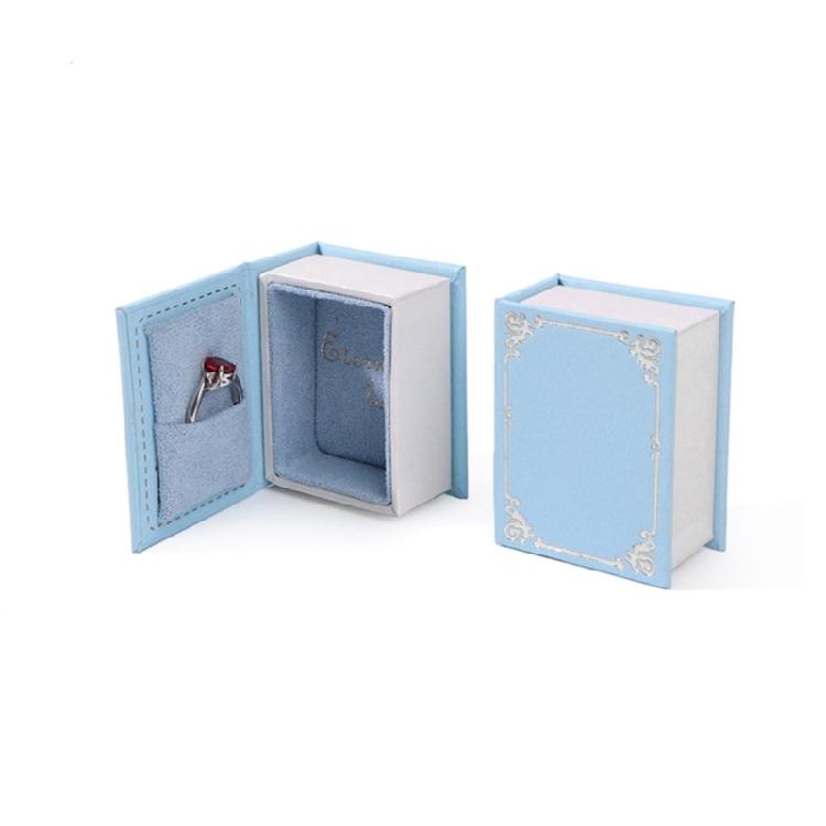 Artistics Sturdy Lint Jewelry Display Case In Book Shaped Designs Form Portable for Rings Pendants and Studs Use