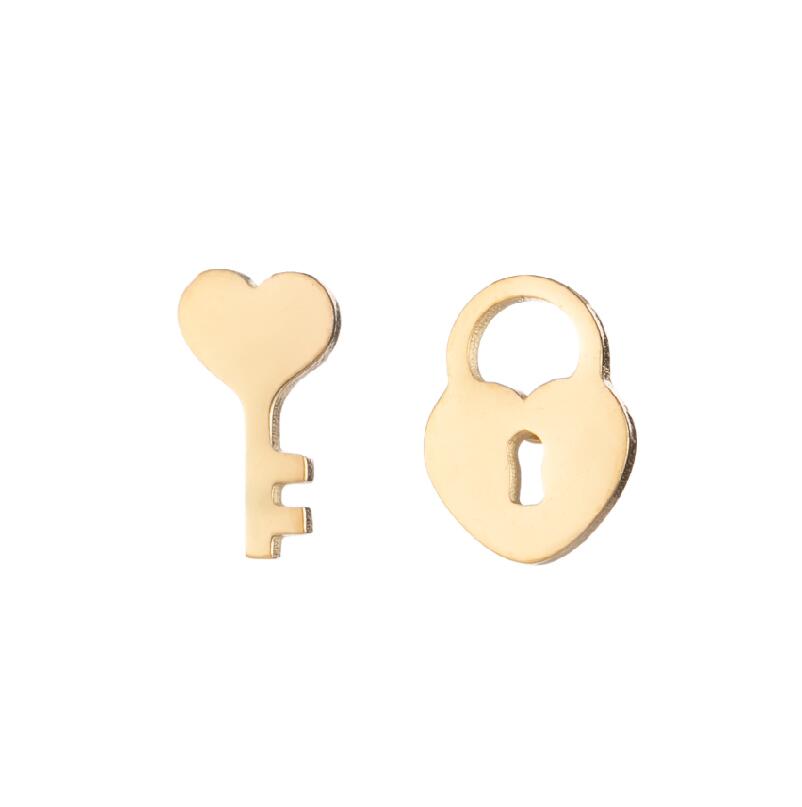 

Delicate Flower Earrings Gold Plated Zircon Stainless Steel Love Geometry Leisure Earrings For Women Wedding Accessories Gifts Gold Color