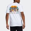 adidas T Shirts Men's White Crew Neck Moderate Straight Fit GU6287