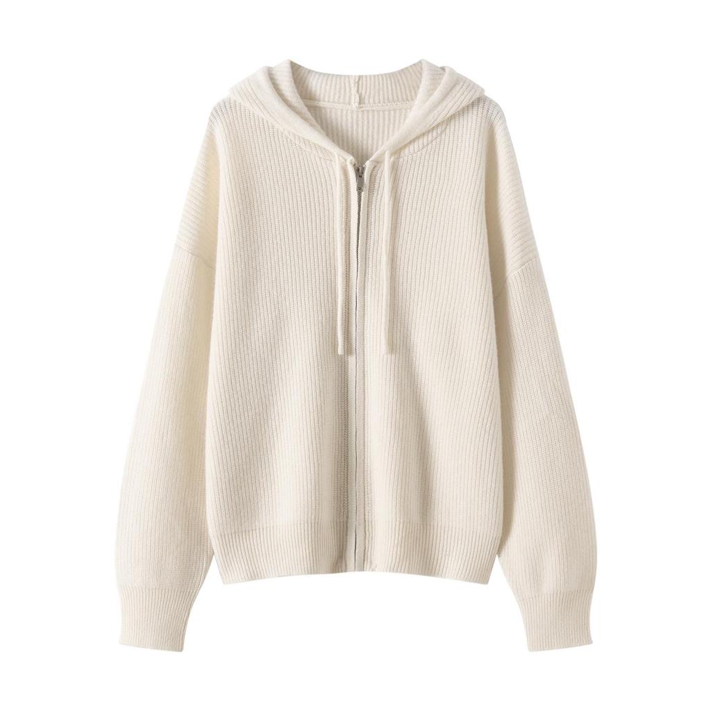 Herren Herbst/Winter Trendiger Vielseitiger Einfarbiger Kapuzenpullover Cardigan