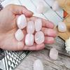 Rose Quartz Tumbled Stones Reiki Chakra Healing Decorative Pebbles, Vase Fillers Tumble Stone for Jewellery Gift Item 13 Pieces Set