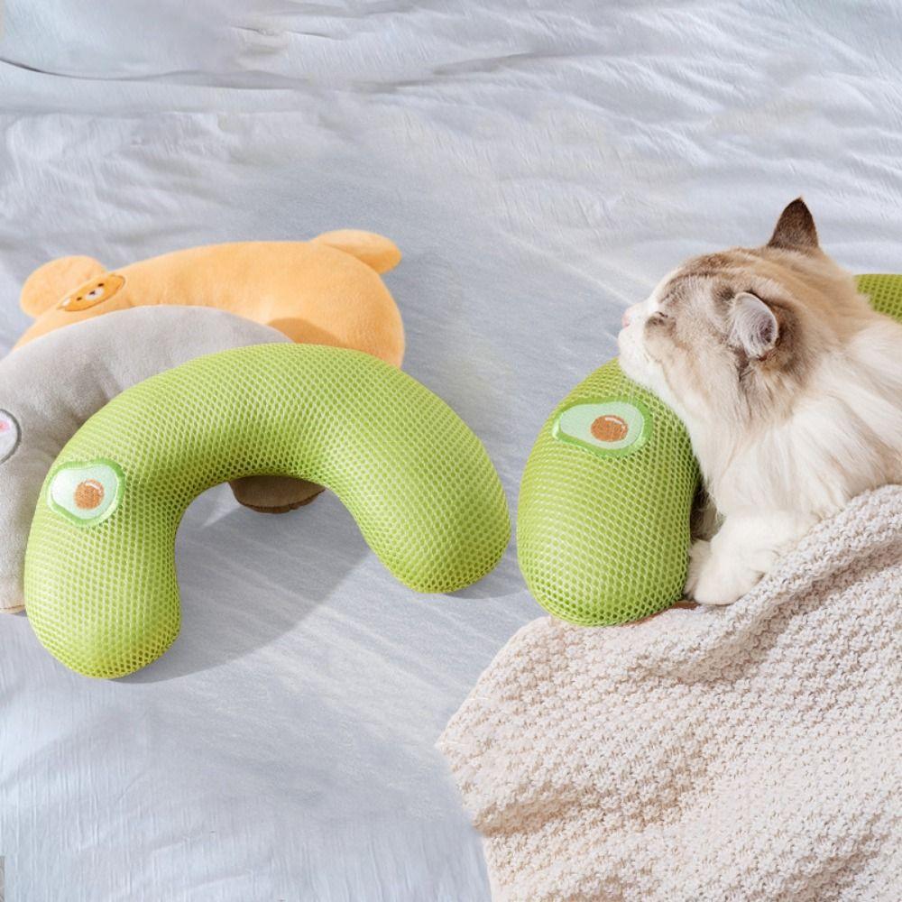 Comfortable Dog U-shaped Pillow Soft Pet Sleeping Pillow Pet Pillow Dog Neck Pillow  For Dogs Cats