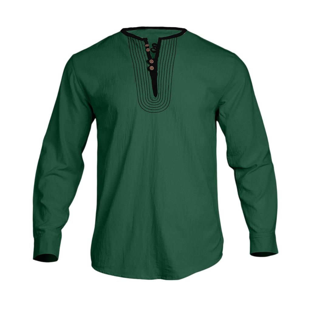 New Solid Color Linen Design For European And American Men's Casual Sports