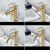 Deck Mount Gold Bathroom Basin Faucet Stainless Steel Hot Cold Mixer Crane Wash Taps Sink Faucets Single Handle Kitchen Faucet