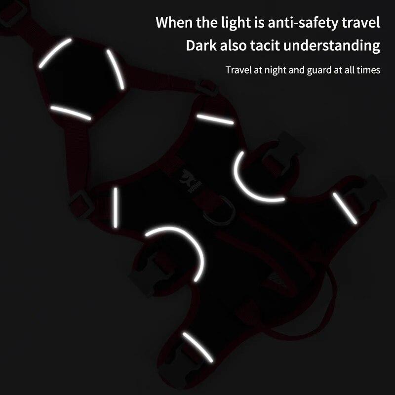 Dog Harness Vest for Small Large Dogs Reflective Safety Lead Straps Adjustable Puppy Harnesses French Bulldog Chihuahua Walking