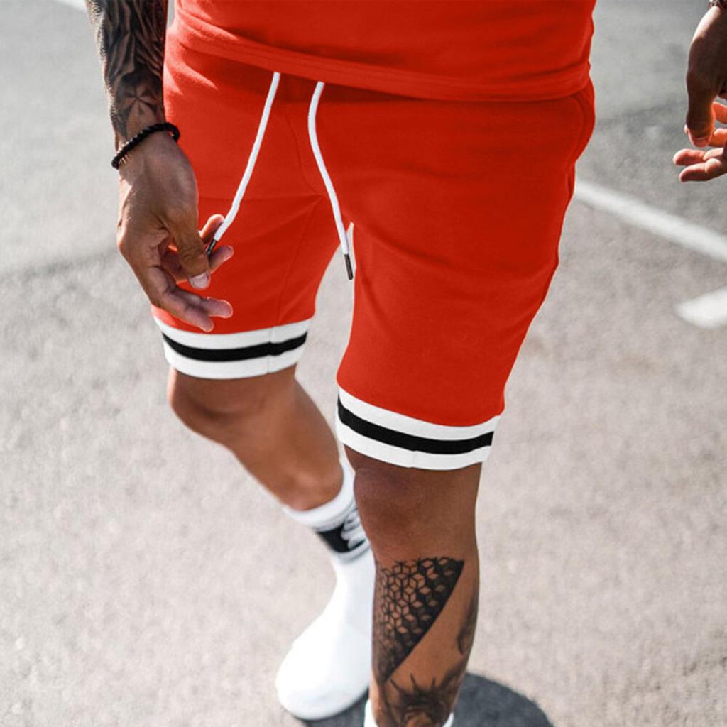 2023 Men's Summer Spliced Short-Sleeve Sports Casual Suit
