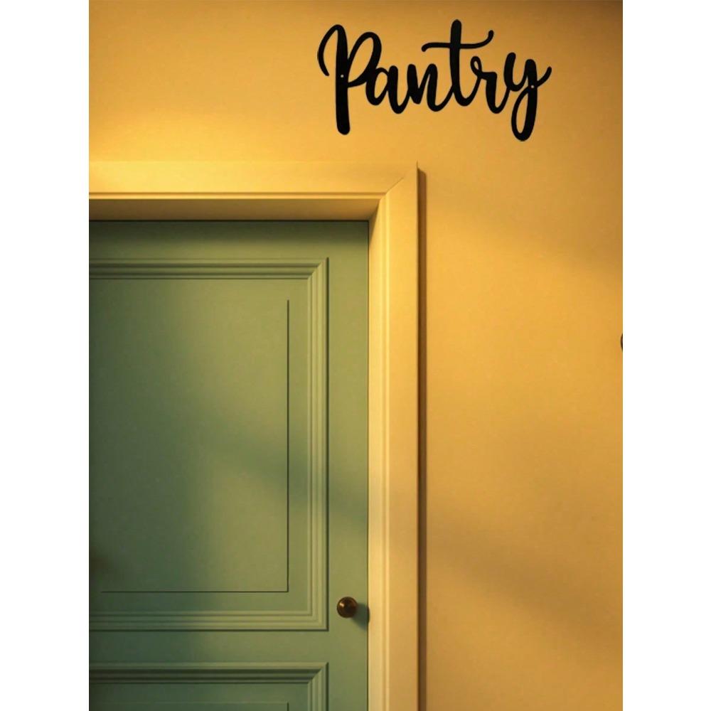 Wrought Iron Pantry Sign, Metal Wall Art for Home Kitchen Restaurant Coffee Shop, Modern Farmhouse Wall Decor, Housewarming Gift