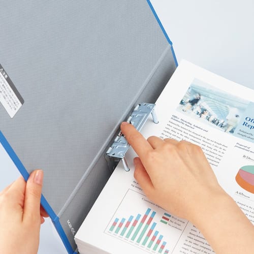 KOKUYO File Tube File K2 Double-Opening A4 Vertical 800 Sheet Holder 2 Holes Silver K2F-ETB680C
