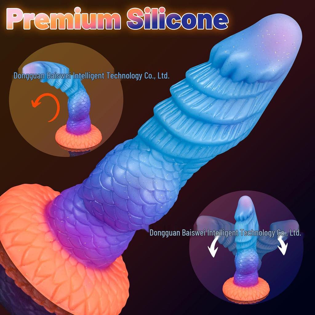 Dual-Use Luminous Silicone Dildo: Thick, Soft Anal & Vaginal Plug for Masturbation & SM Play
