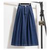 Vintage Split A Line Denim Midi Skirt For Women Plus Size