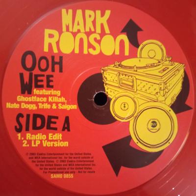 12inch Record MARK RONSON - Ooh Wee SAM00855 Elektra 2003 US Rap & Hip-Hop/R&B Used