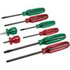 Kyoto Machine Tools [KTC] Resin Grip Screwdriver Set, Pass-Through Type, 8-Piece, Red, Green, Black