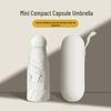 Compact UV Protection Dual-Use Mini Umbrella with Black Glue for Sun and Rain