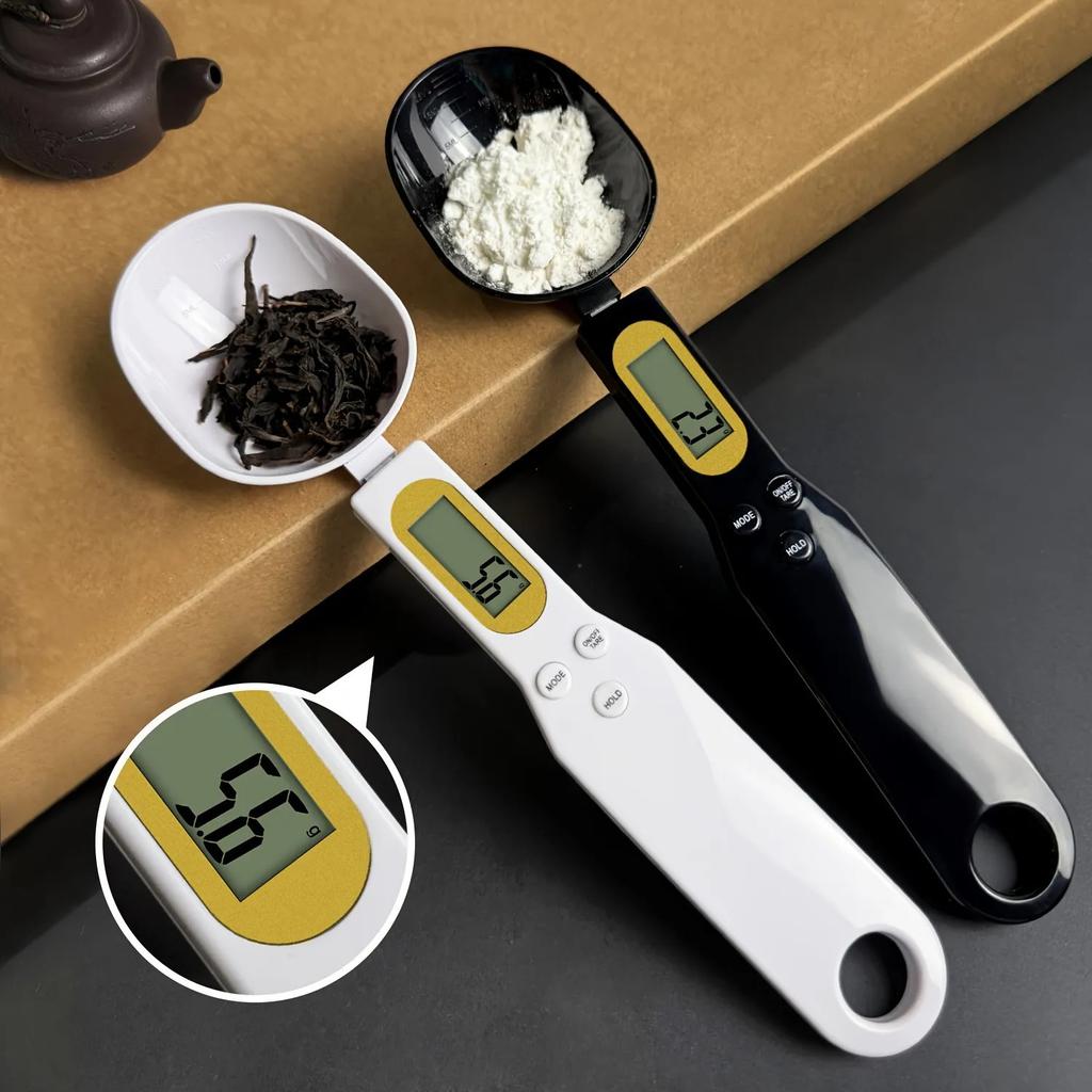 1pc Digital Measuring Spoon with LCD Display 0.1g 500g, Portable Kitchen Scale for Precise Baking, Cooking, Pet Food Tea, Includes Battery