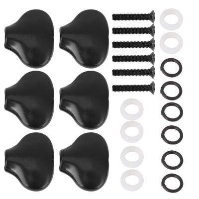 Derliaus Stiliaus Ukulėlės Derinimo Peg Dangtelis Derinimo Rankenėlė Rankenėlė Mažos Žuvies Uodegos Forma Gitaros Veleno Sklendė Juoda