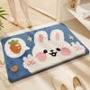 VIKAMA Cute Cartoon Bathroom Floor Mat Easy To Clean Water-Resistant Synthetic Cashmere Rug for Bathroom Door - Home Decoration