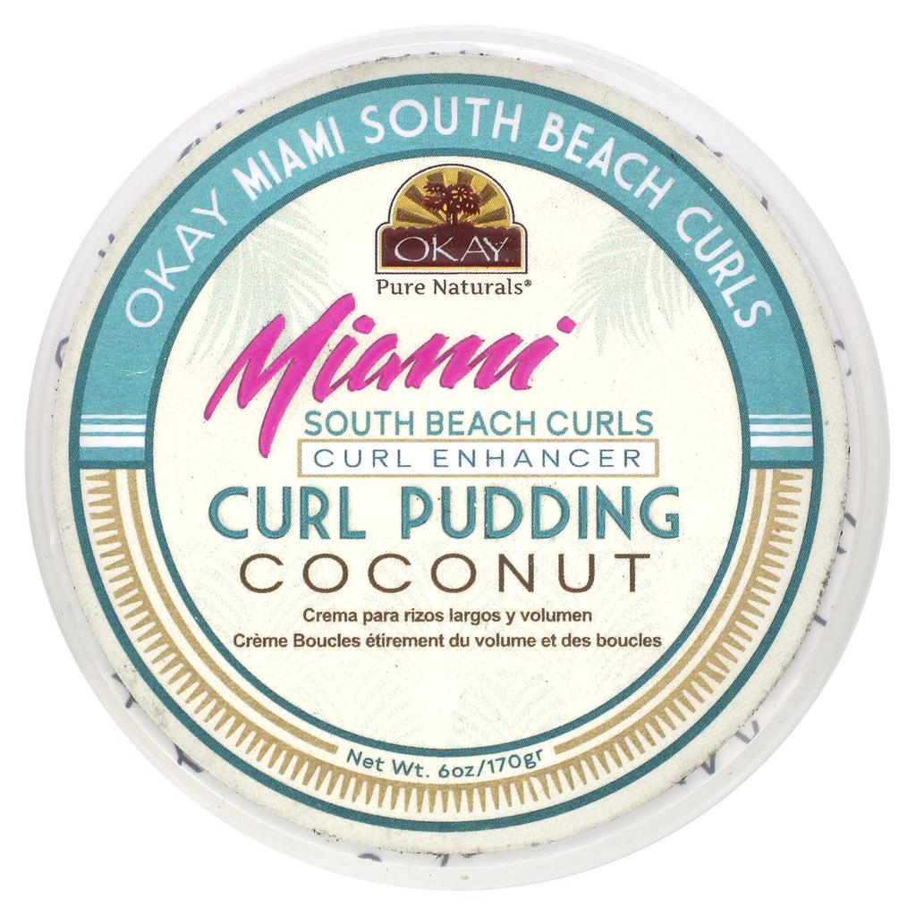 Okay Pure Naturals Miami South Beach Curls, Curl Pudding, 6 Oz (170 G)