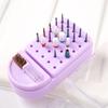 30 Holes Nail Art Drill Bits Storage Box Milling Cutter Showing Shelf Nail Tools Holder Display Electric Drill Bits Organizer