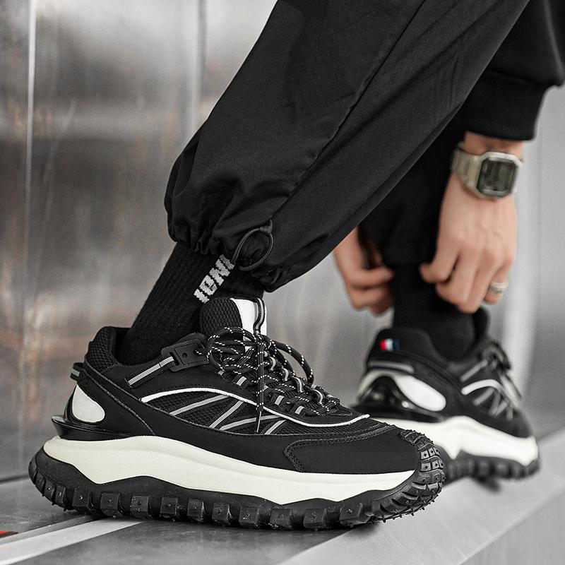 Мужская обувь модные кроссовки сетчатые дышащие повседневные туфли нескользящие кроссовки — фото 6