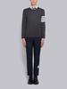 Round Neck Unisex Wool Sweater - Trendy Two-Button Four-Bar Design for Autumn/Winter