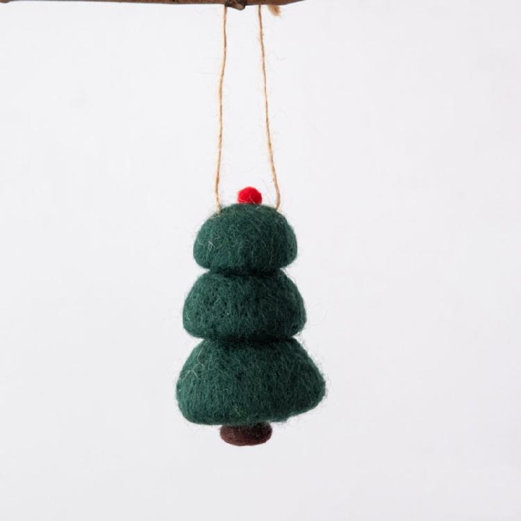 Christmas Wool Felt Mushroom Ornament Great for Holiday and Wedding Decor