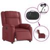 Electric Recliner Chair Wine Red Faux Leather