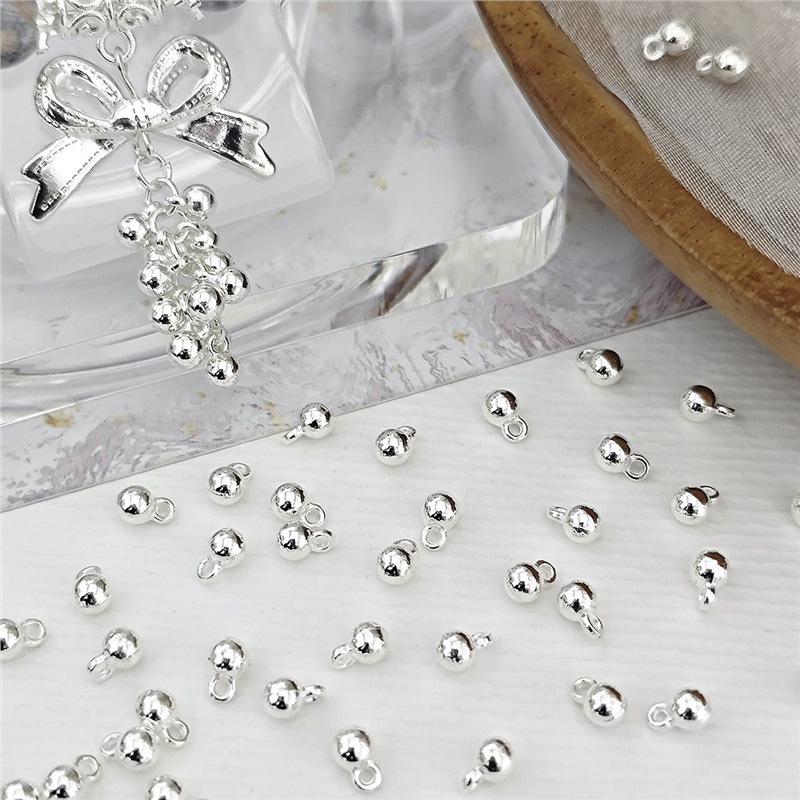 Starlight Moon Bell Pendant Tassel Jewelry DIY Materials - Silver Necklace/Bracelet Beading Accessories