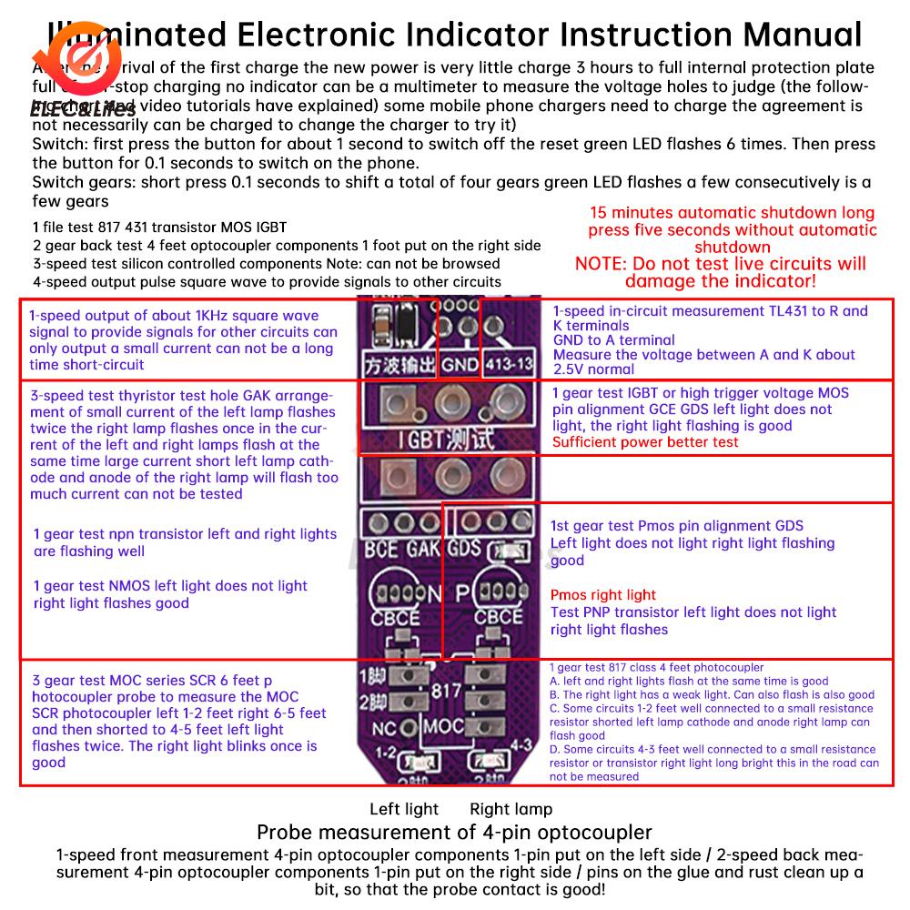Optocoupler Tester Optocoupler Electronic Repair Tool Optocoupler Test Detection Tool Optocoupler Online Test Module
