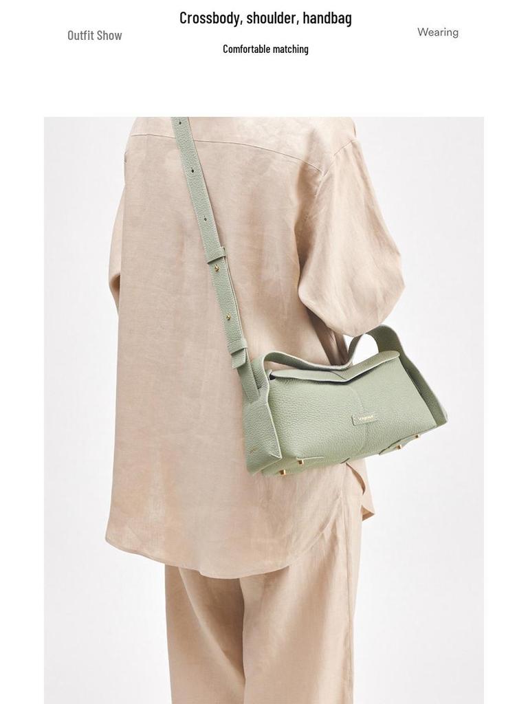 Yamashita Ear-Hanging Genuine Leather Womens Hobo Bag - Versatile Simple Handbag, Shoulder & Crossbody Bag for Commuting