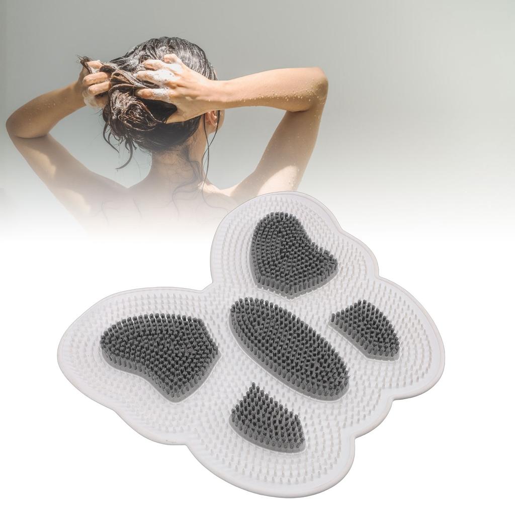 Shower Foot Scrubber Mat Back Washer Exfoliating Bath Wash Pad Wall Mounted Slip Suction Cups