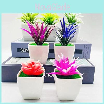 Artificial Succulent Plant Miniature Garden Decorative Pot For Home Office Desk Decor