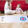 120*28CM Foldable Table Mini Curling Ball Portable Tabletop Curling Game Compact Curling Family Games For Kid Family School