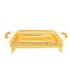 Metal Serving Tray for Food Snack Fruit European Style Rectangle Party Decorative Platter Gold