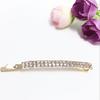 1Pc Women Two Row Rhinestone Hair Slide Clip Hairpin Bobby Pin Accessory Jewelry