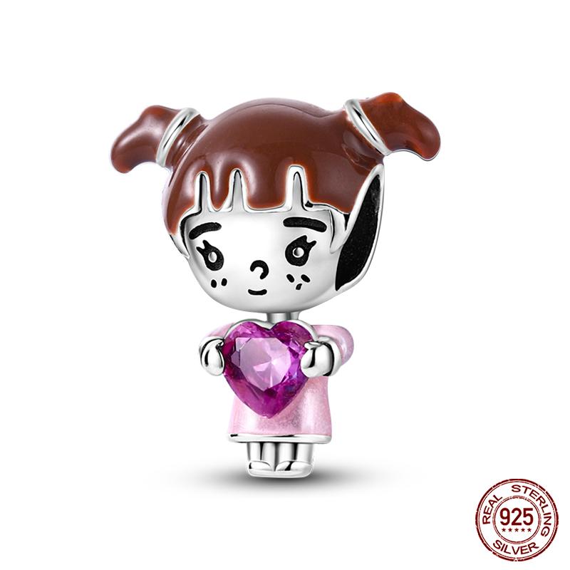 New In Real Copper Boys And Girls Bicycle Charms Beads Fit Qikaola Original Bracelets Fine Diy Jewelry Making