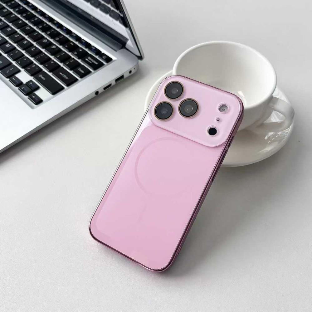 Luxury Matte Plating For Magsafe Magnetic Laser Camera Case for iPhone 17 Pro Max 16 15 14 13 Wireless Charging Protection Cover