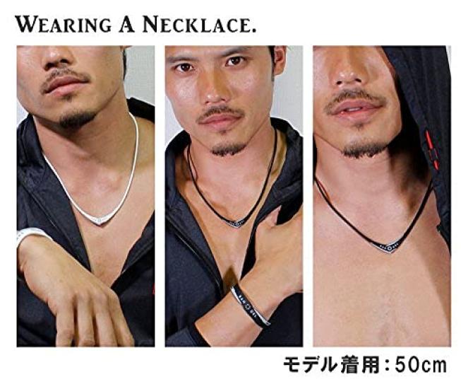 BANDEL Cross Necklace X Cord Length Cord Thickness 2017 Model [BANDEL] (Black White) 45cm, 2.0mm