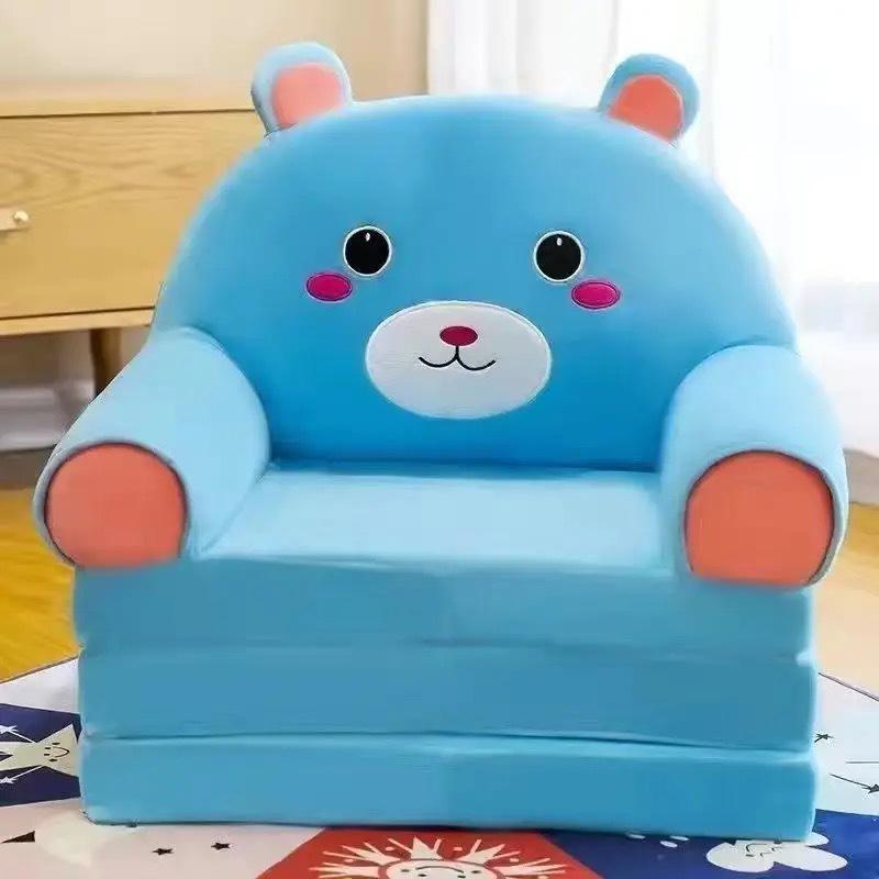 Foldable Cartoon Animal Plush Sofa Chair for Kids