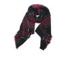 Style Plaid Scarf Women's Autumn and Winter Thick Wind Black Color Striped Imitation Cashmere Shawl