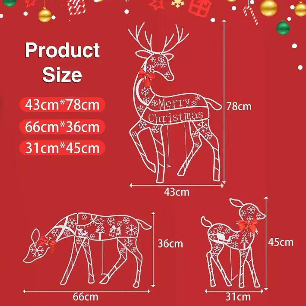 Christmas Reindeer Outdoor Porch Holiday Decor Holiday Garden Decoration For Homeowners Party Planners Neighborhood Front Yard