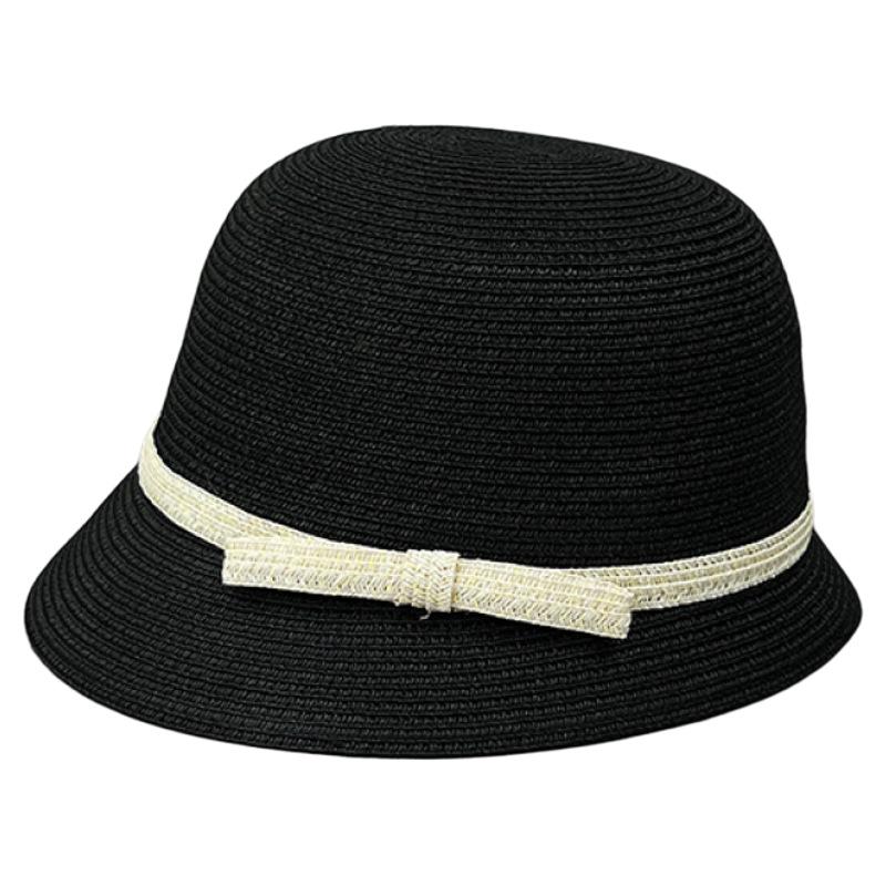 New French Exquisite Small Edge Top Hat Women'S Summer Fisherman Straw Hat Fashionable Retro Sunshade Sunscreen Basin Hat Equestrian Hat