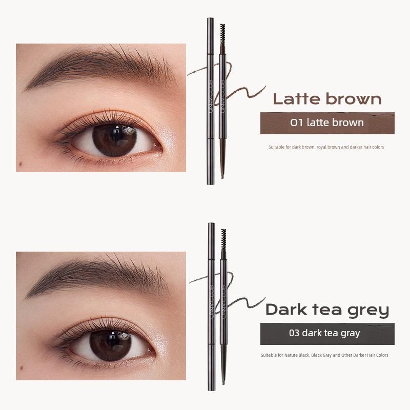 Unny Eyebrow Pencil Female Long Lasting Waterproof Non-Decolorizing Very Fine Distinct Look Wild Newbie Beginner Makeup Artist Special