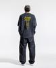CREAM SODA LAB Quarter Teamplay Pigment Fake Double Layered Long Sleeve Black Yellow