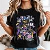 Hannah Montana T-Shirt Retro 2000s Songs Doodle Graphic Tee Y2K Black Shirt