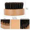 Men Mustache   Wooden Color Beech Brush Brd Care Shaving Clning Grooming Kit