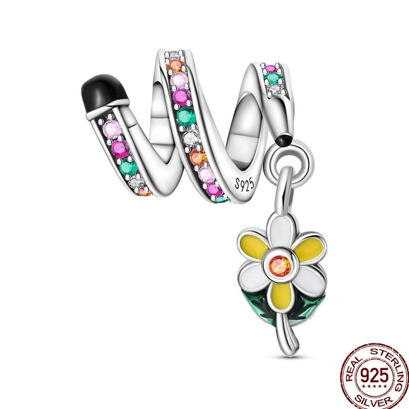 Original Charms Copper Poker Kitty Charms Bead Heart Marry Pave Zircon Fit 3Mm Bangle Bracelet Jewelry Gifts Making